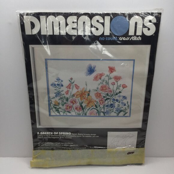 Dimensions No Count Cross Stitch Karen Avery A Breath of Spring 14"x10" Floral - Picture 1 of 6